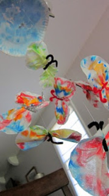 How to make a Tie Dyed Butterfly Mobile