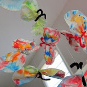 How to make a Tie Dyed Butterfly Mobile